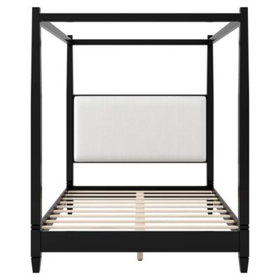 Canopy Platform Bed w/Upholstered Headboard