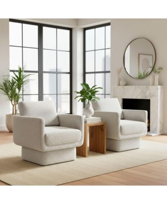 Modern Swivel Accent Chair, Upholstered Lounge Chair, 1 Piece