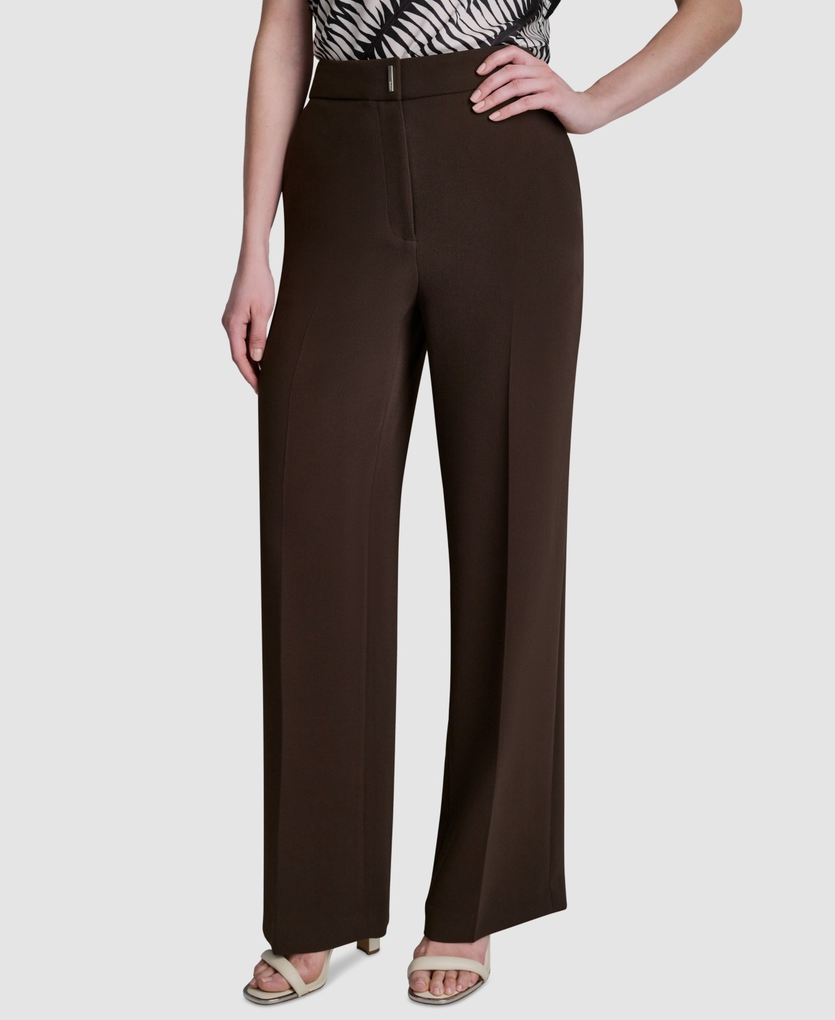 Женские брюки DKNY Women's Mid-Rise Straight-Fit Trouser Pants — фото 1