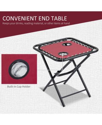 Zero Gravity Chair Set with Folding Table & Cup Holder Trays