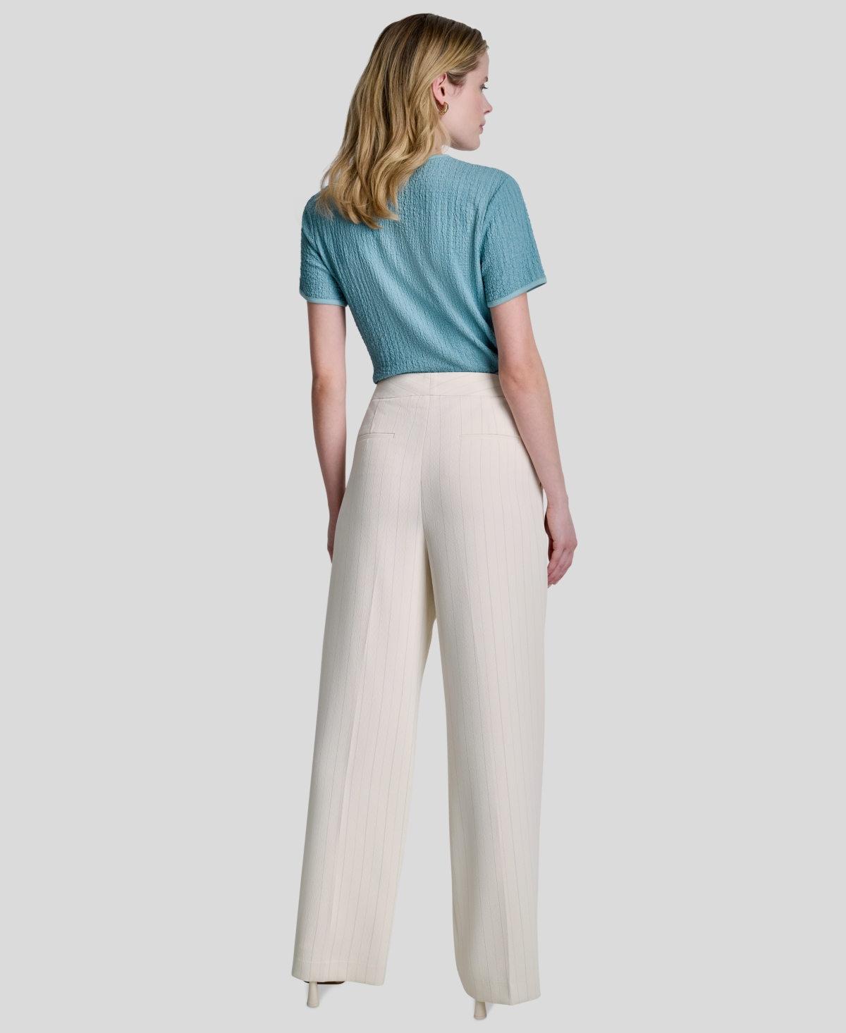 Dkny Women's Straight-Fit Pinstripe Trouser Pants