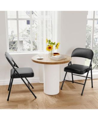 2-Pack Commercial Folding Chairs, Padded, Stackable, Steel Frame, For Indoor/Outdoor Use