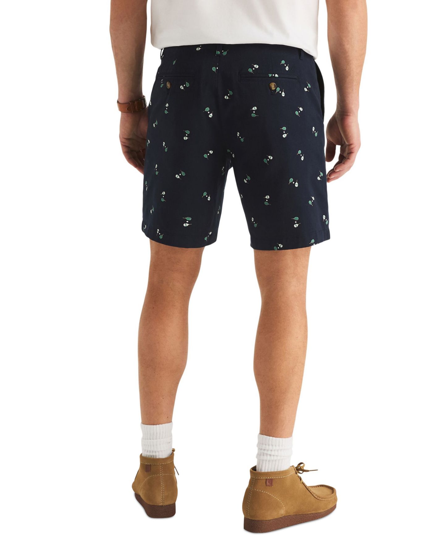 Мужские шорты Nautica 8.5" Stretch-Cotton Twill Flat-Front Deck, цвет: Тёмно-синий — фото 4