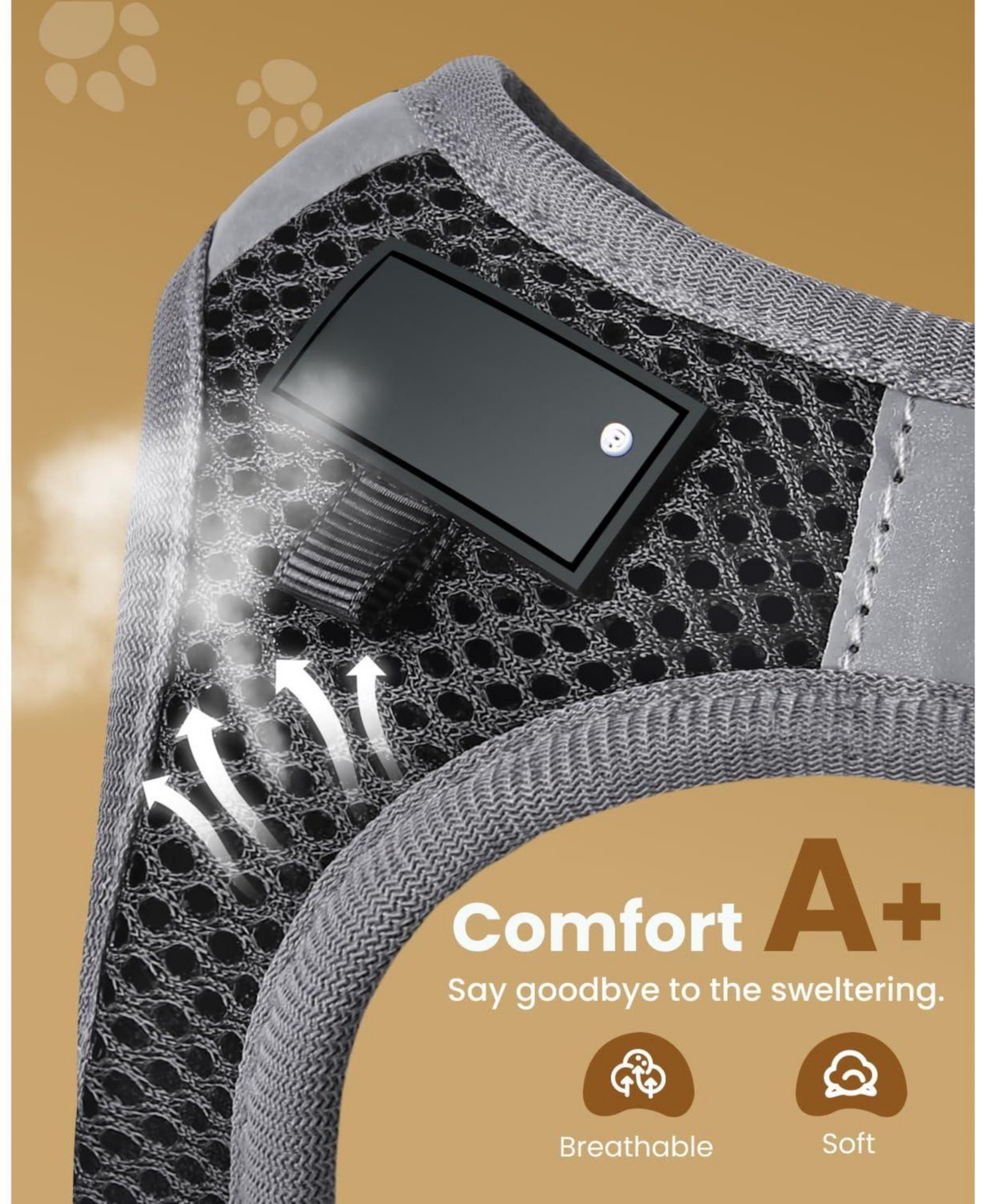 Aronkl Escape Proof Cat Harness and Leash Set Adjustable Lightweight Soft Vest with Reflective Strip for Walking