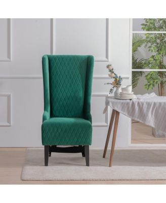 Velvet High-Back Accent Chair