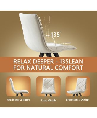 Set of 2 Mid-Century Modern Dining Chairs with Wood Legs