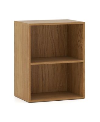 2-Cube Bookcase Floor Standing Open Bookshelf with 5-Position Adjustable Shelf