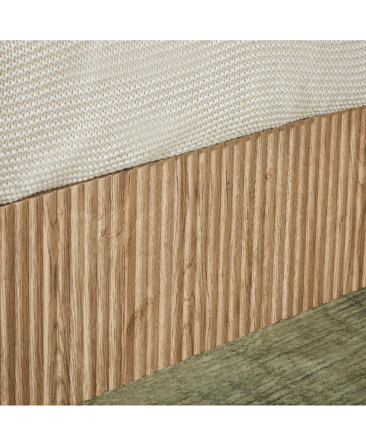 Streamdale Furniture Queen Oak Hydraulic Lift Storage Bed Frame