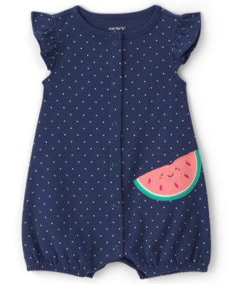 Baby Girls' Cotton Snap Up Rompers