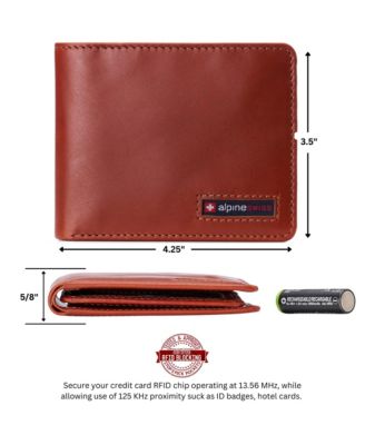 Men's Connor Executive Bifold Wallet | Business Passcase for Men | Premium Leather | Dual ID Windows | RFID Blocking | Gift Box Included