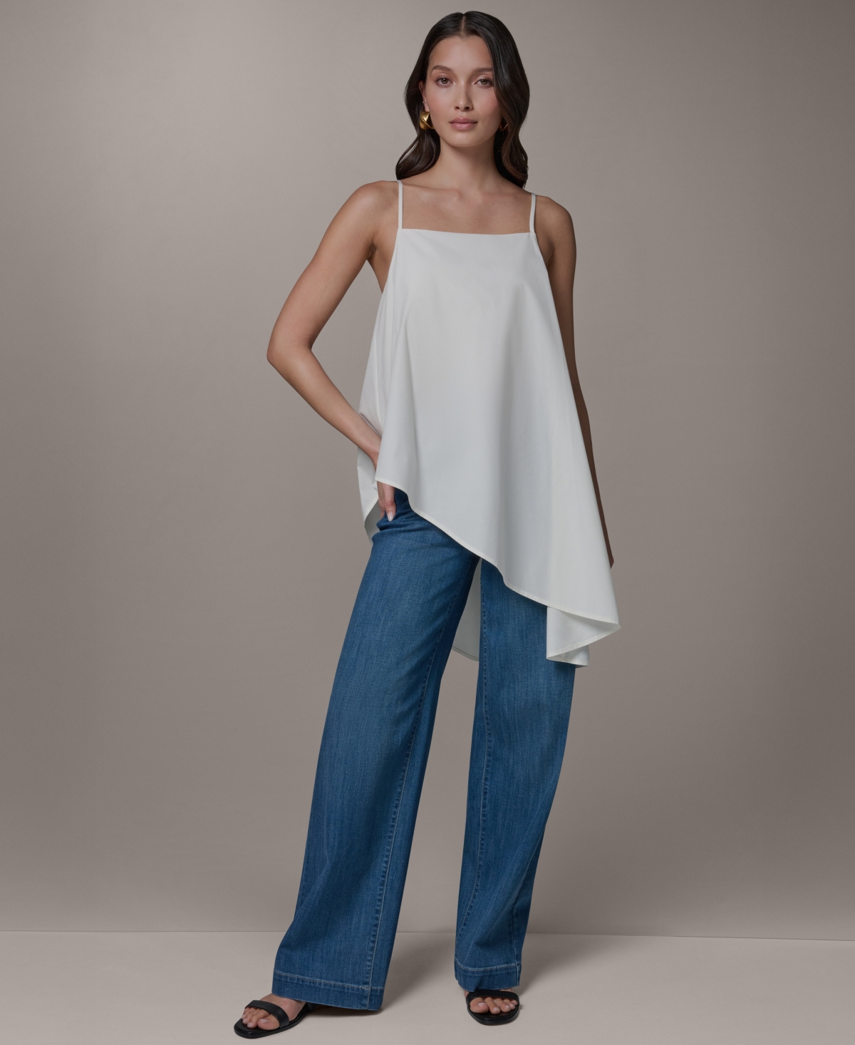 Donna Karan Weekend Women's Square Neck Cami Blouse