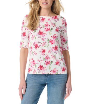 Women's Alanis Printed Cuffed-Sleeve T-Shirt