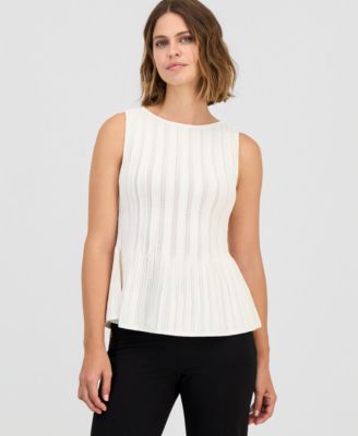 Women's Boat-Neck Peplum-Hem Top