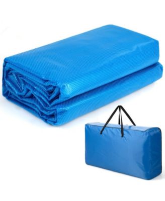 Rectangle Solar Pool Blanket 40 x 20 ft, 12-MIL Heat Retaining Cover with Carrying Bag