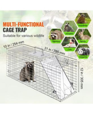 Live Animal Cage Trap, Humane Iron Trap for Cats and Rabbits