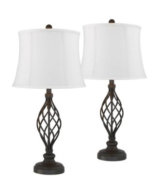 Annie Modern Industrial Table Lamps 28" Tall Set of 2