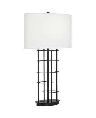 Possini Euro Open Grid 29 1/2" High Metal USB Table Lamp