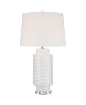 Luisa 28" Tall Modern Coastal 3-Way Table Lamp Dimpled  Finish Ceramic Single Living Room Bedroom Bedside