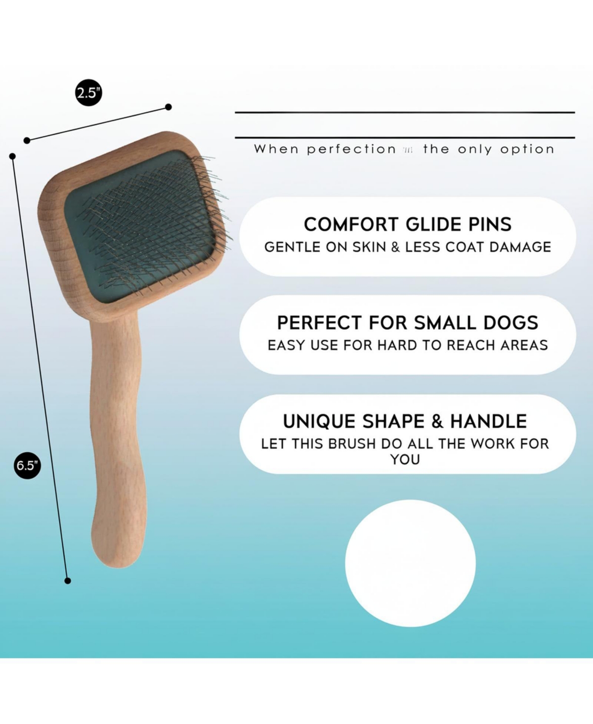 Aronkl Slicker Dog Brush Stainless Steel Pins Beechwood Handle Lightweight Groom Like Pro