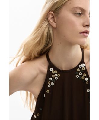 Women's Halter blouse appliques