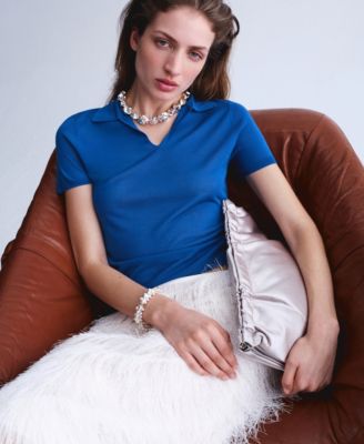 Selection Women's Lyocell Polo-Neck Sweater