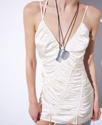 Selection Women's Adjustable Ruched Satin Dress