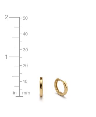 Cubic Zirconia Round Stud & Polished Huggie Hoop in Gold Plate or Silver Plate