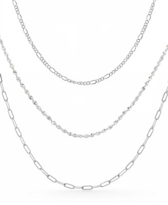 Silver Plated Chain 3Pc. Set