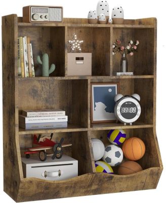 Set of 2 Kids 3-Tier Bookshelves, Toy Storage Cabinet with Cubby Shelves for Playroom, Bedroom, or Classroom