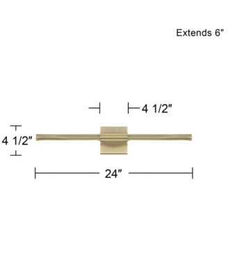 Anthony 24" High Modern Picture Wall Lamp Light Fixture Mount Living Room Indoor LED Gold Antique Brass