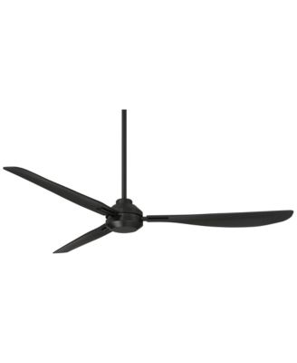 56" Sol Matte Black Wet Rated Ceiling Fan with Remote