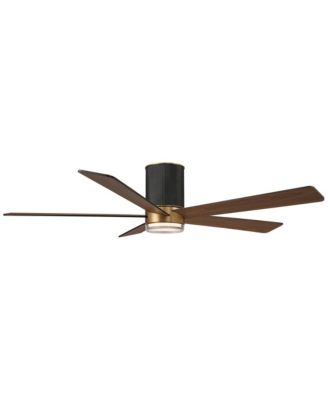 56" Vex Matte Black LED Hugger Ceiling Fan with Remote