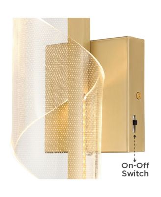 Possini Euro Cecilia 13" High Brushed Gold CCT LED Wall Sconce