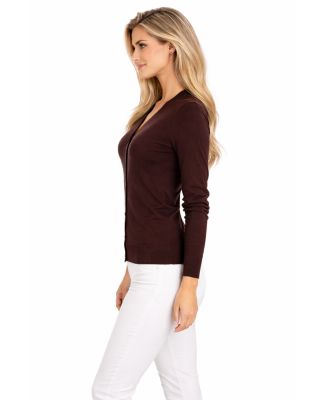 Women's Merino Wool Light Weight Cardigan Ultra Soft Fine Gauge V Neck Sweaters