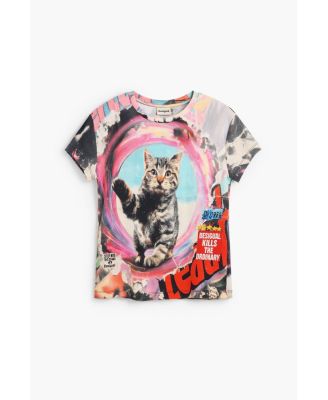 Women's Printed Cat T-Shirt