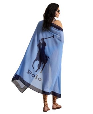 Polo Ralph Lauren Women's Big Pony Long Scarf Swimsuit Cover Up