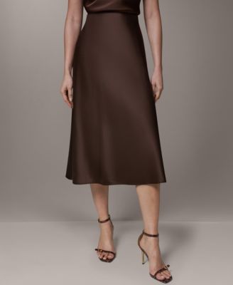 Donna Karan New York Petite A-Line Midi Skirt - Canyon 149$