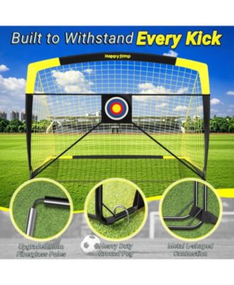 7x5 FT and 5x3.6 FT Portable Soccer Goal for Youth Players Ages 6-14, Large-Frame Design Built for Long-Term Development, Easy Setup