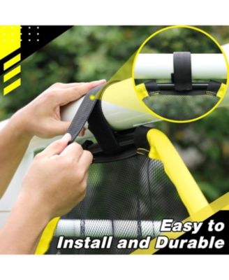 3-in-1 Football Target Net and Portable Ball Bag, Easy to Attach Soccer Training Equipment with Upgraded Metal Tubes for Accuracy Practice