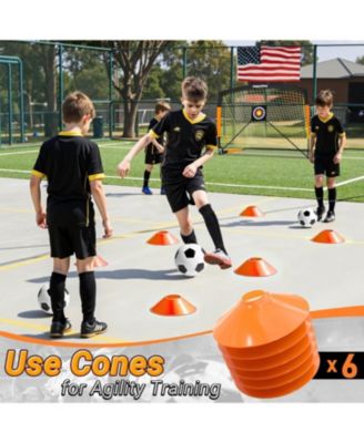 Soccer Goal 7'x5', 6.6 x3.3', 5'x3.6', 4'x3', 3'x2.2' Soccer Net for Kids Backyard