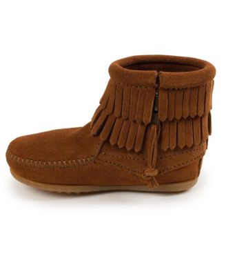 Little Girls Kids' Suede Double Fringe Side Zip Boots