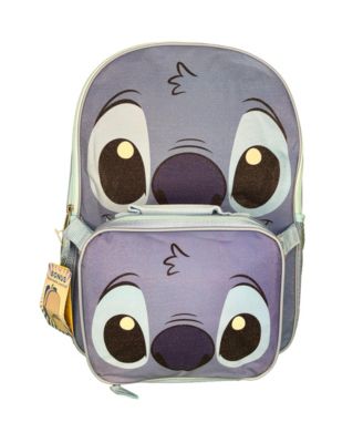 Stitch 16" Shoulder Backpack for School with Rectangular Lunch Bag