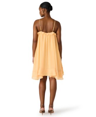 Women's Ruffled Square Neck Dress