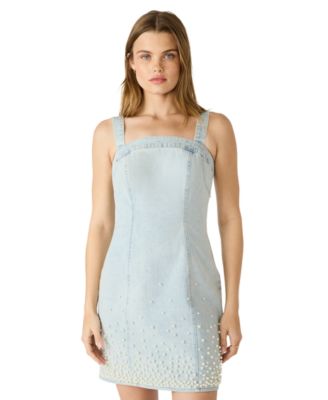 Women's Embellished Square Neck Mini Dress