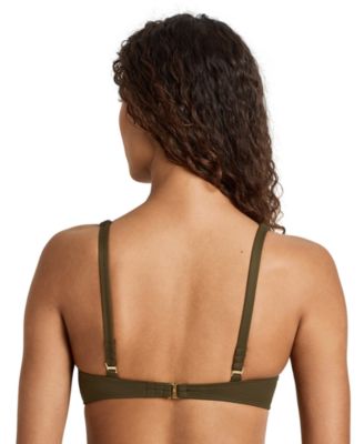 Women's Ring Over-The-Shoulder V-Neck Bikini Top