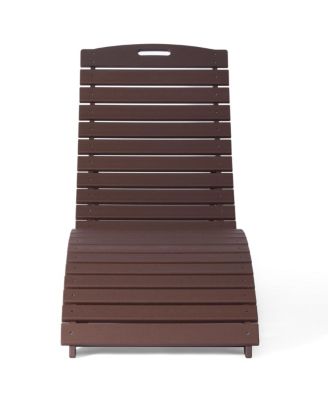 Outdoor HDPE In-Pool Patio Chaise Lounge Chair With Wheels