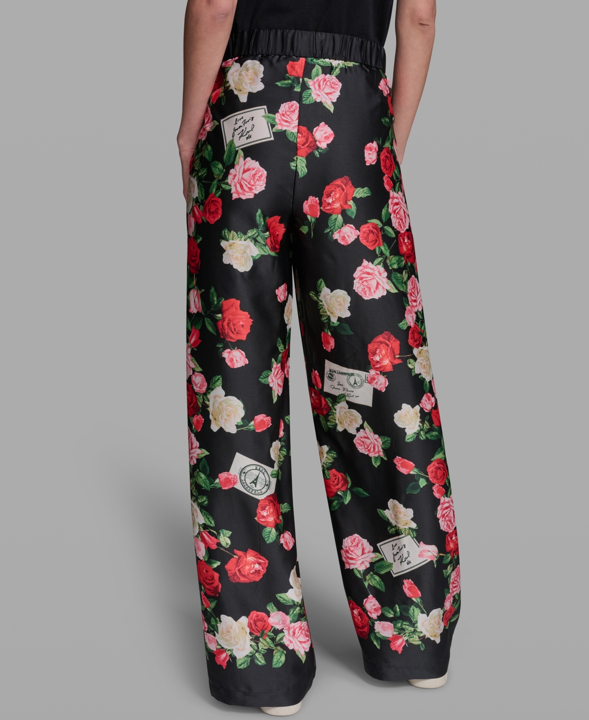 Karl Lagerfeld Paris Women's Printed Pull-On Soft Pants
