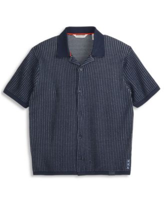 Men's Collared Button-Front Sweater