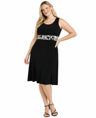 R & M Richards Plus Size Scoop Neck Jacket Dress - Macy's