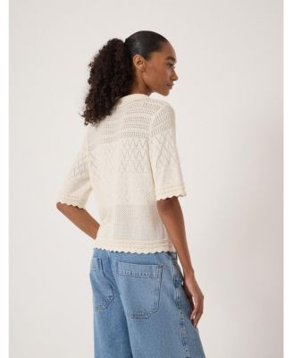 Women's Pointelle Cotton Cardigan